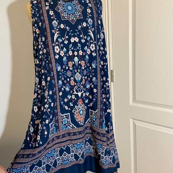 Aventura Blue Floral Mini Dress - Picture 2 of 6